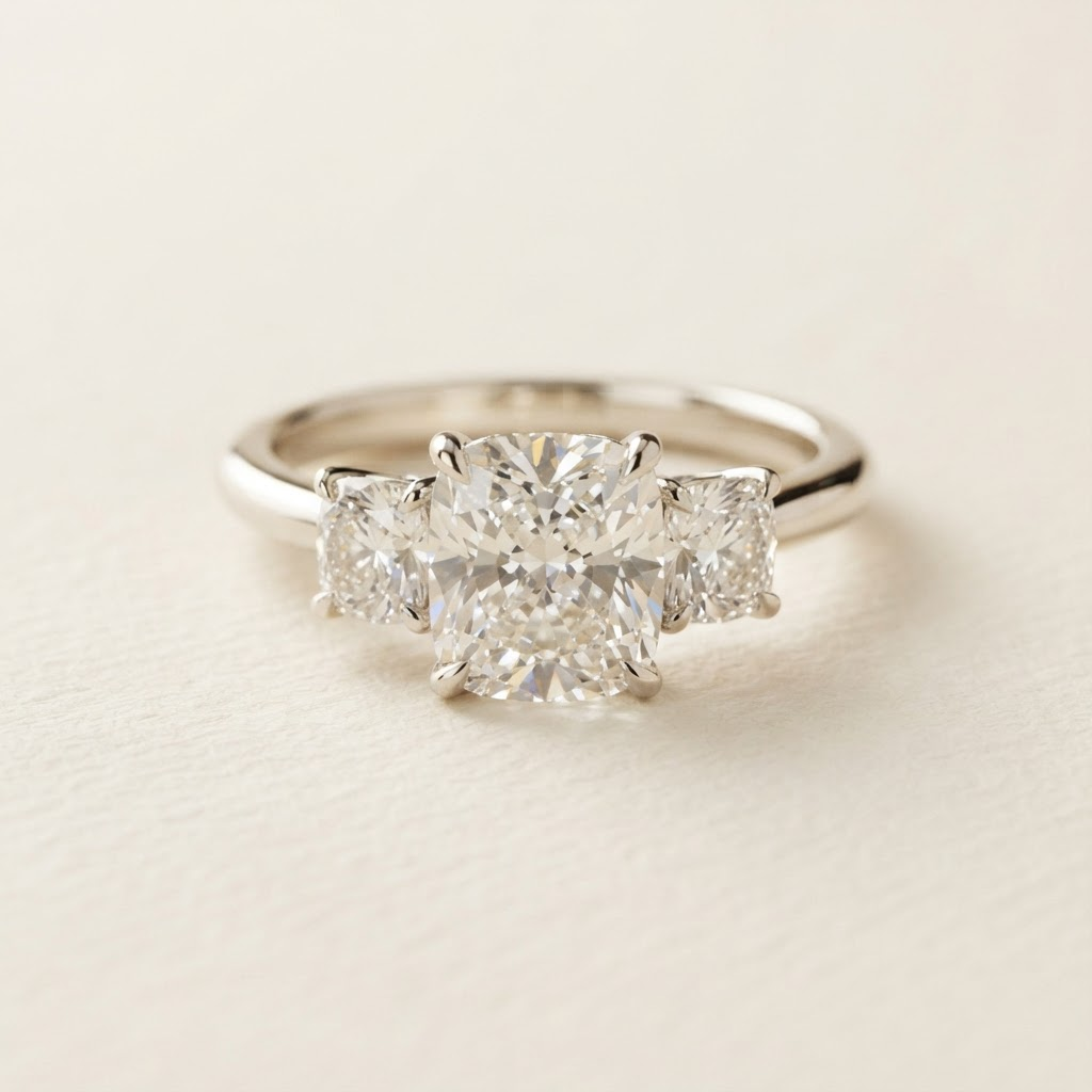 Impériale — pièce acquise, bague diamant naturel taille coussin