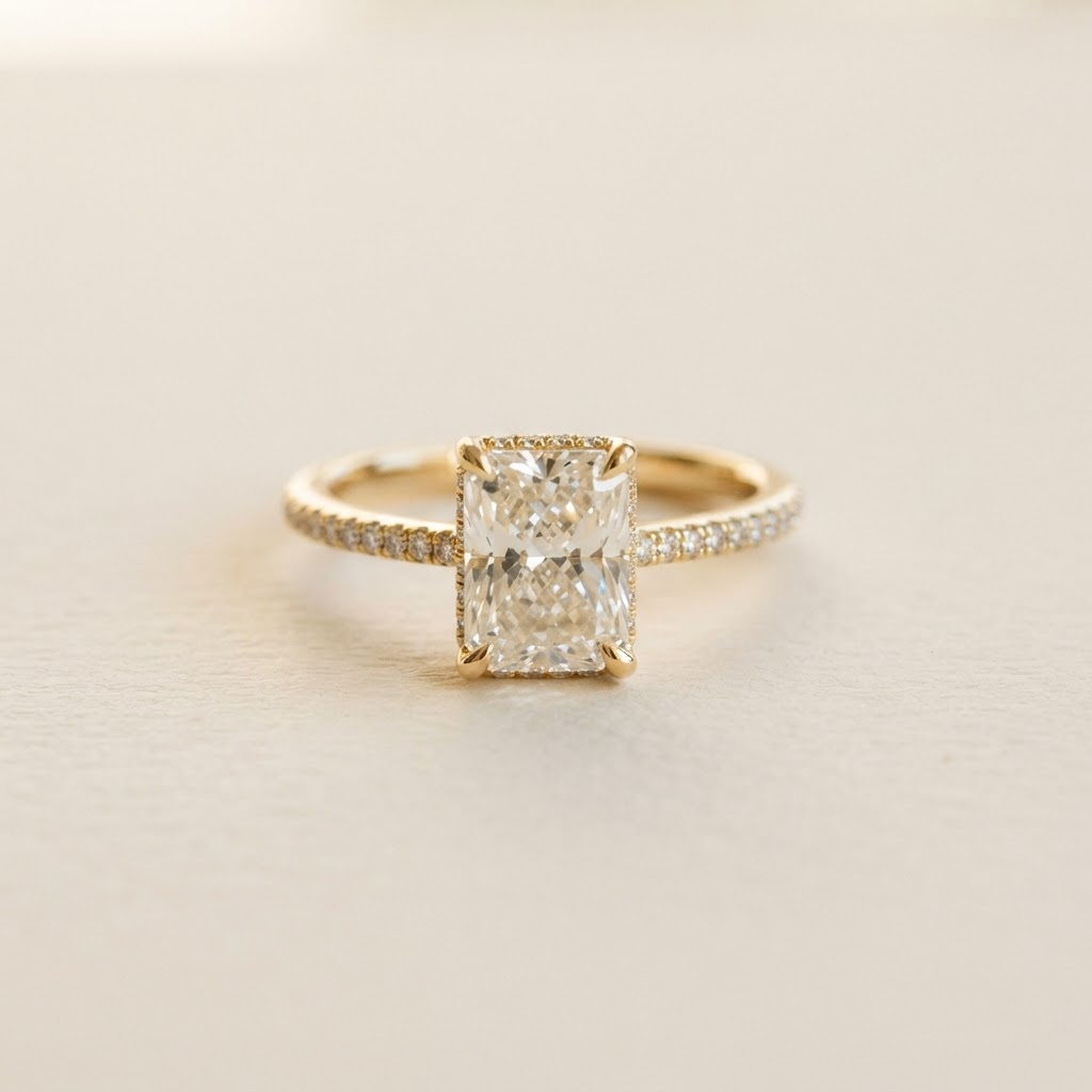 Majesté — pièce acquise, bague diamant naturel taille radiant